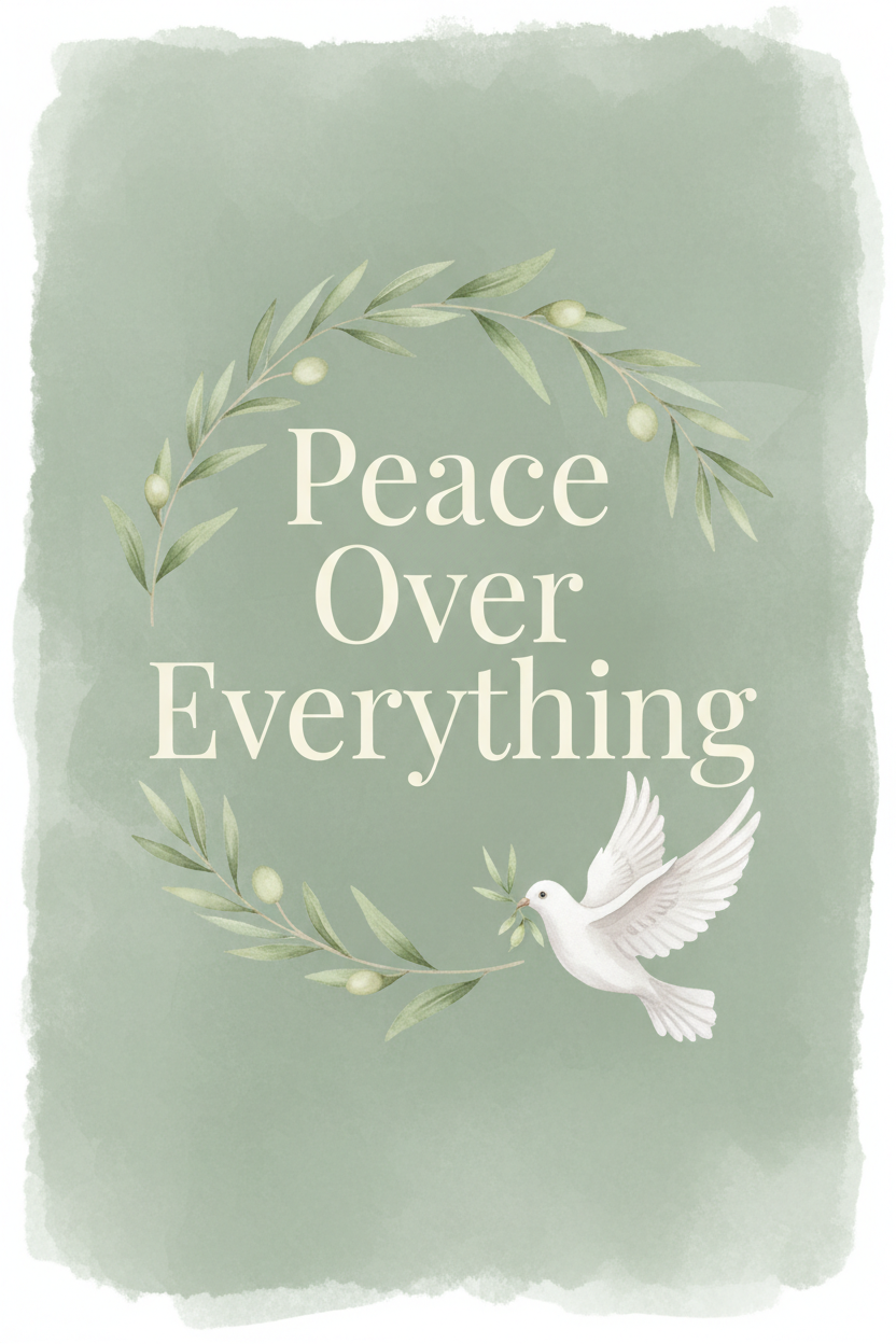 Peace Over Everything — Peace Wall Art Printable
